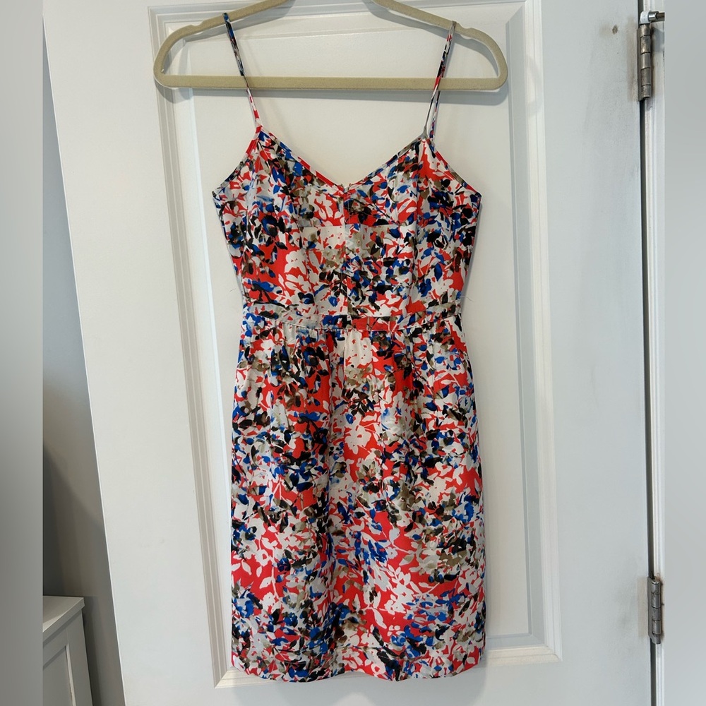 J. Crew Multicolor Floral Mini Dress